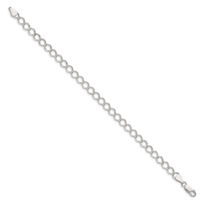 7 Inch Sterling Silver 5.75mm Fancy Open Curb Chain