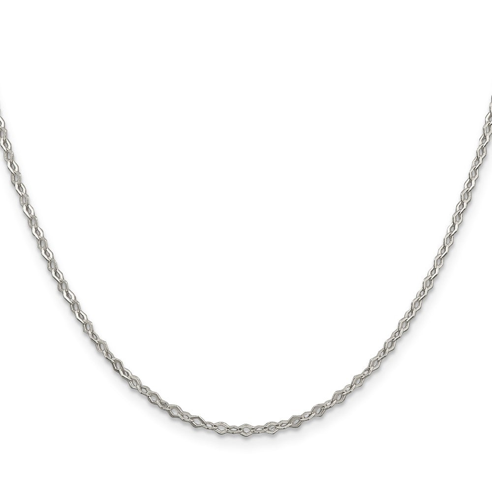 18 Inch Sterling Silver 2.25mm Fancy Rolo Chain Necklace