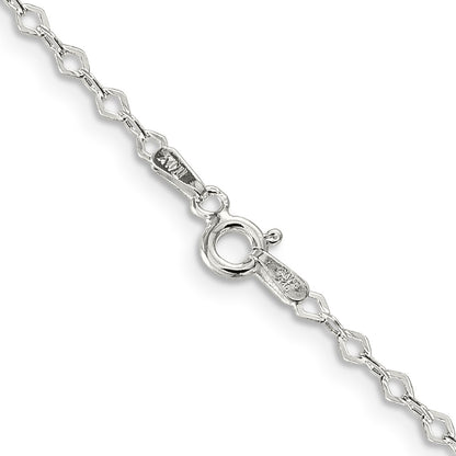 24 Inch Sterling Silver 2.25mm Fancy Rolo Chain Necklace