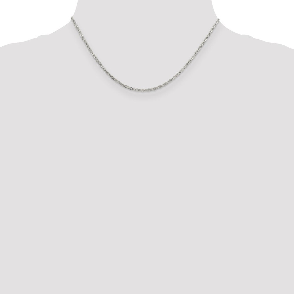 16 Inch Sterling Silver 2.25mm Fancy Rolo Chain Necklace