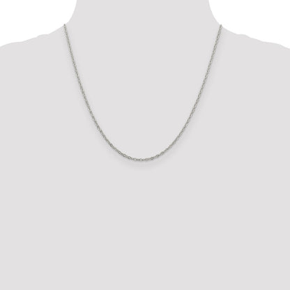 20 Inch Sterling Silver 2.25mm Fancy Rolo Chain Necklace