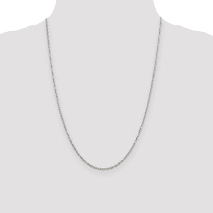 24 Inch Sterling Silver 2.25mm Fancy Rolo Chain Necklace