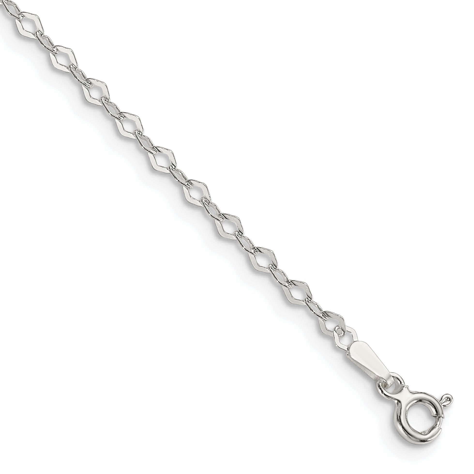 7 Inch Sterling Silver 2.25mm Fancy Rolo Chain