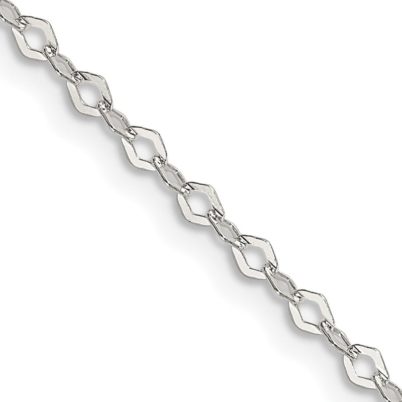 18 Inch Sterling Silver 2.25mm Fancy Rolo Chain Necklace
