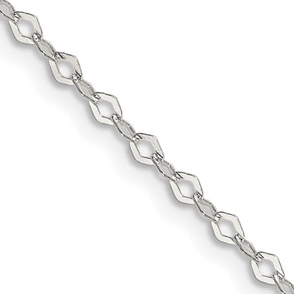 16 Inch Sterling Silver 2.25mm Fancy Rolo Chain Necklace