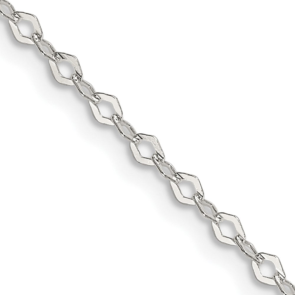 24 Inch Sterling Silver 2.25mm Fancy Rolo Chain Necklace