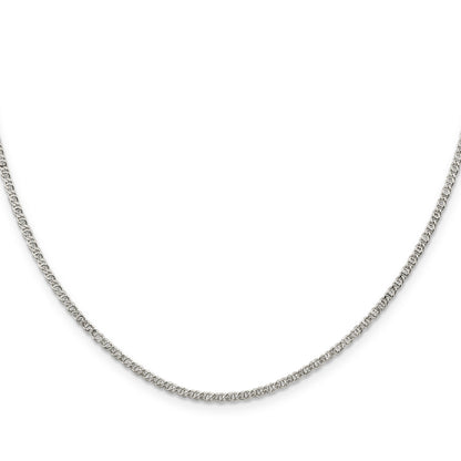 18 Inch Sterling Silver 2mm Fancy Anchor Pendant Chain