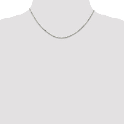 16 Inch Sterling Silver 2mm Fancy Anchor Pendant Chain
