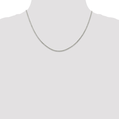 18 Inch Sterling Silver 2mm Fancy Anchor Pendant Chain
