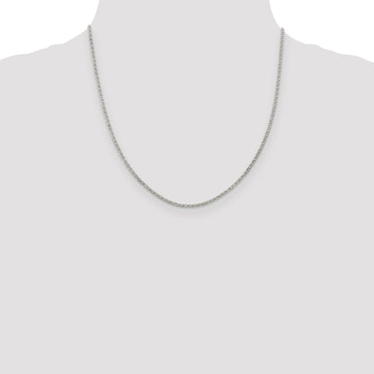 20 Inch Sterling Silver 2mm Fancy Anchor Pendant Chain