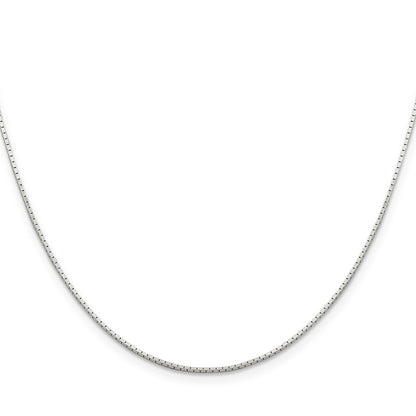 18 Inch Sterling Silver 1mm Mirror Box Chain Necklace