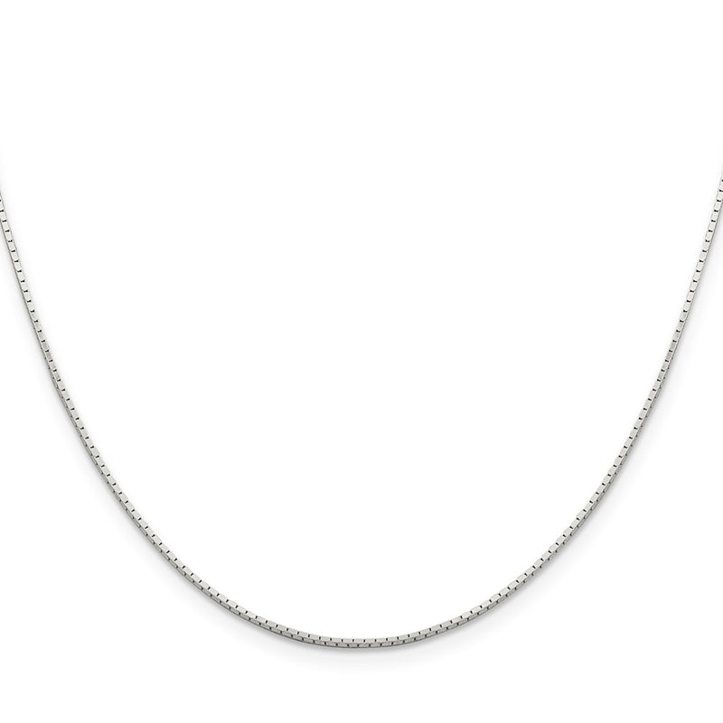 30 Inch Sterling Silver 1mm Mirror Box Chain Necklace