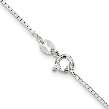 20 Inch Sterling Silver 1mm Mirror Box Chain Necklace