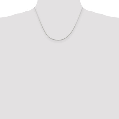 18 Inch Sterling Silver 1mm Mirror Box Chain W/2In Ext.