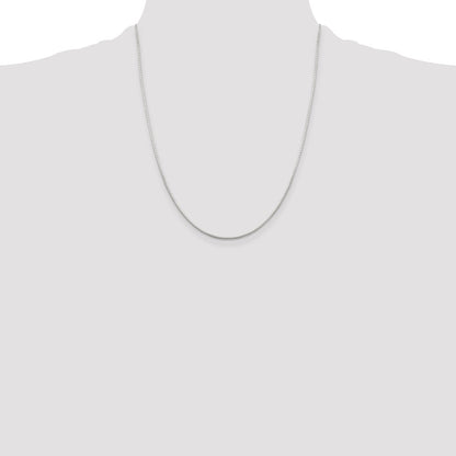 22 Inch Sterling Silver 1mm Mirror Box Chain Necklace