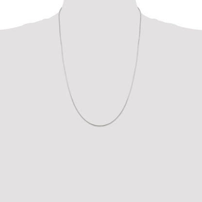 24 Inch Sterling Silver 1mm Mirror Box Chain Necklace