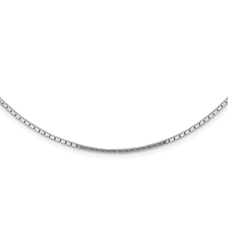 30 Inch Sterling Silver 1.5mm Mirror Box Chain Necklace