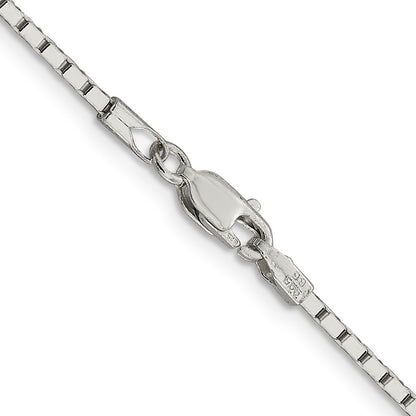18 Inch Sterling Silver 1.5mm Mirror Box Chain Necklace