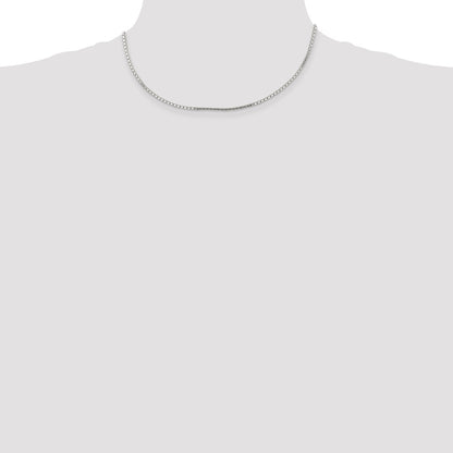 16 Inch Sterling Silver 1.5mm Mirror Box Chain Necklace