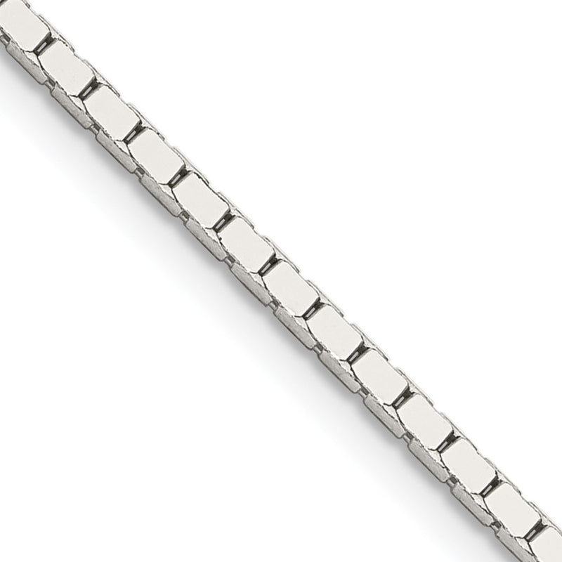 30 Inch Sterling Silver 1.5mm Mirror Box Chain Necklace