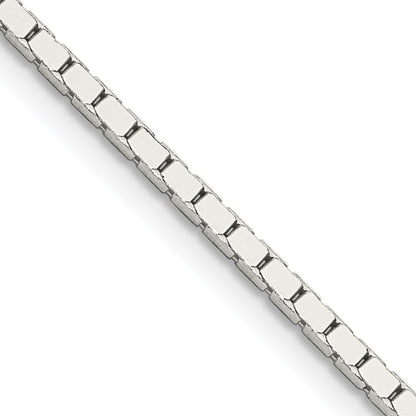 16 Inch Sterling Silver 1.5mm Mirror Box Chain Necklace