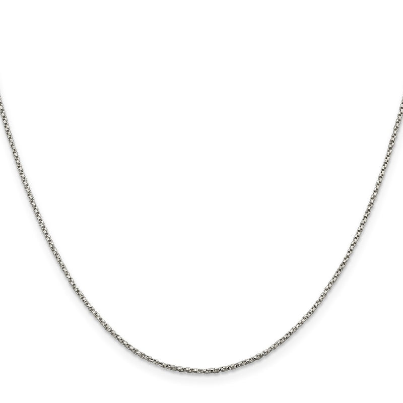 26 Inch Sterling Silver 1.25mm Twisted Box Chain Necklace