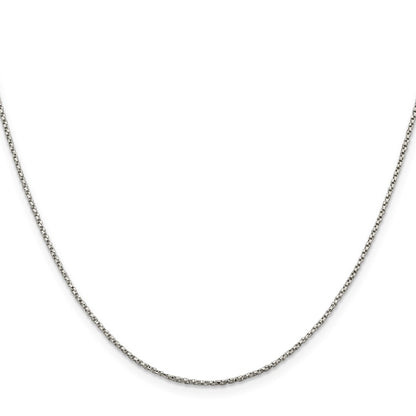 14 Inch Sterling Silver 1.25mm Twisted Box Chain Necklace