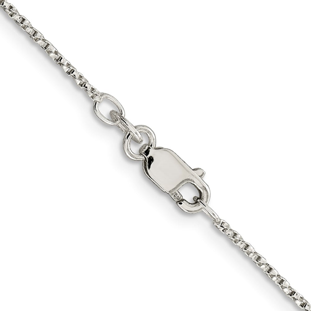 16 Inch Sterling Silver 1.25mm Twisted Box Chain Necklace