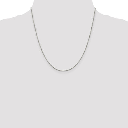 20 Inch Sterling Silver 1.25mm Twisted Box Chain Necklace