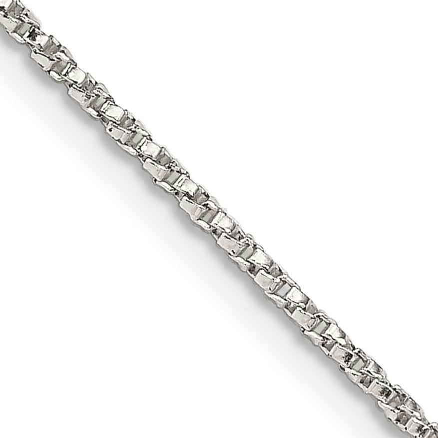 30 Inch Sterling Silver 1.25mm Twisted Box Chain
