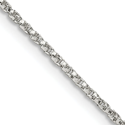 30 Inch Sterling Silver 1.25mm Twisted Box Chain