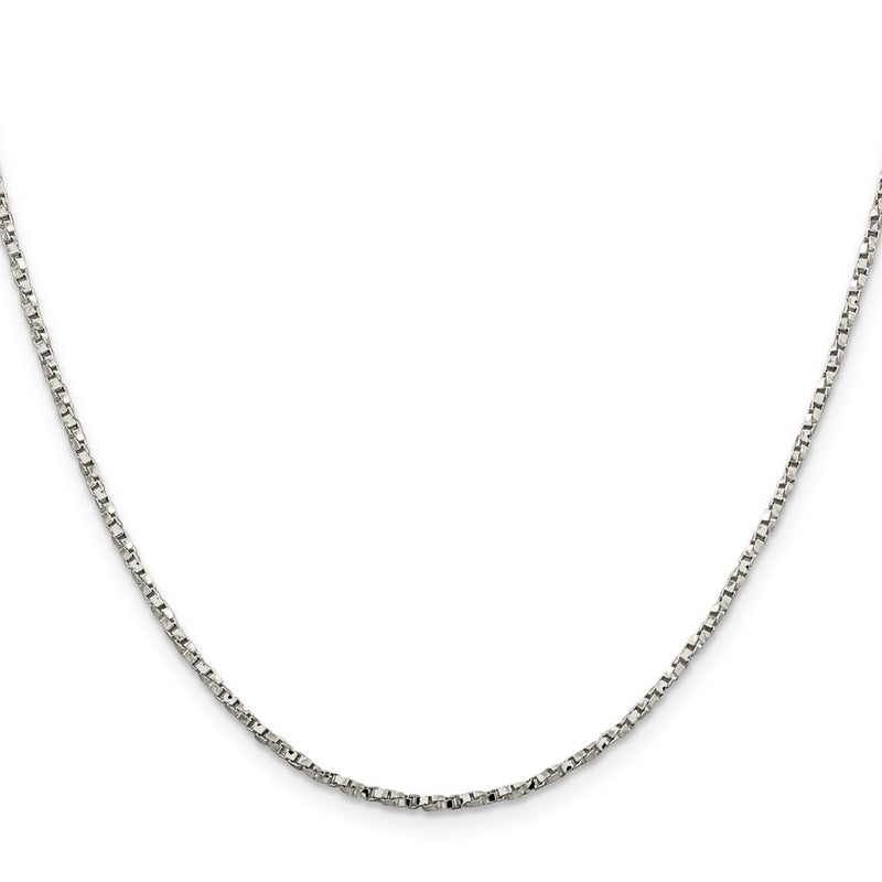 30 Inch Sterling Silver 1.75mm Twisted Box Chain Necklace