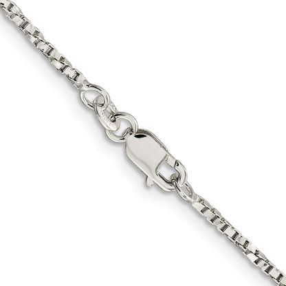 22 Inch Sterling Silver 1.75mm Twisted Box Chain Necklace