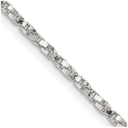 20 Inch Sterling Silver 1.75mm Twisted Box Chain Necklace