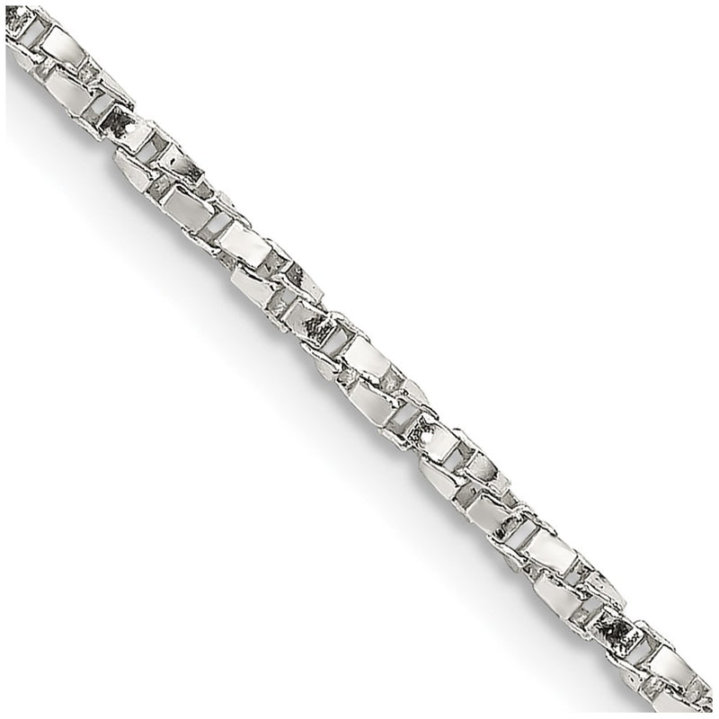 26 Inch Sterling Silver 1.75mm Twisted Box Chain Necklace