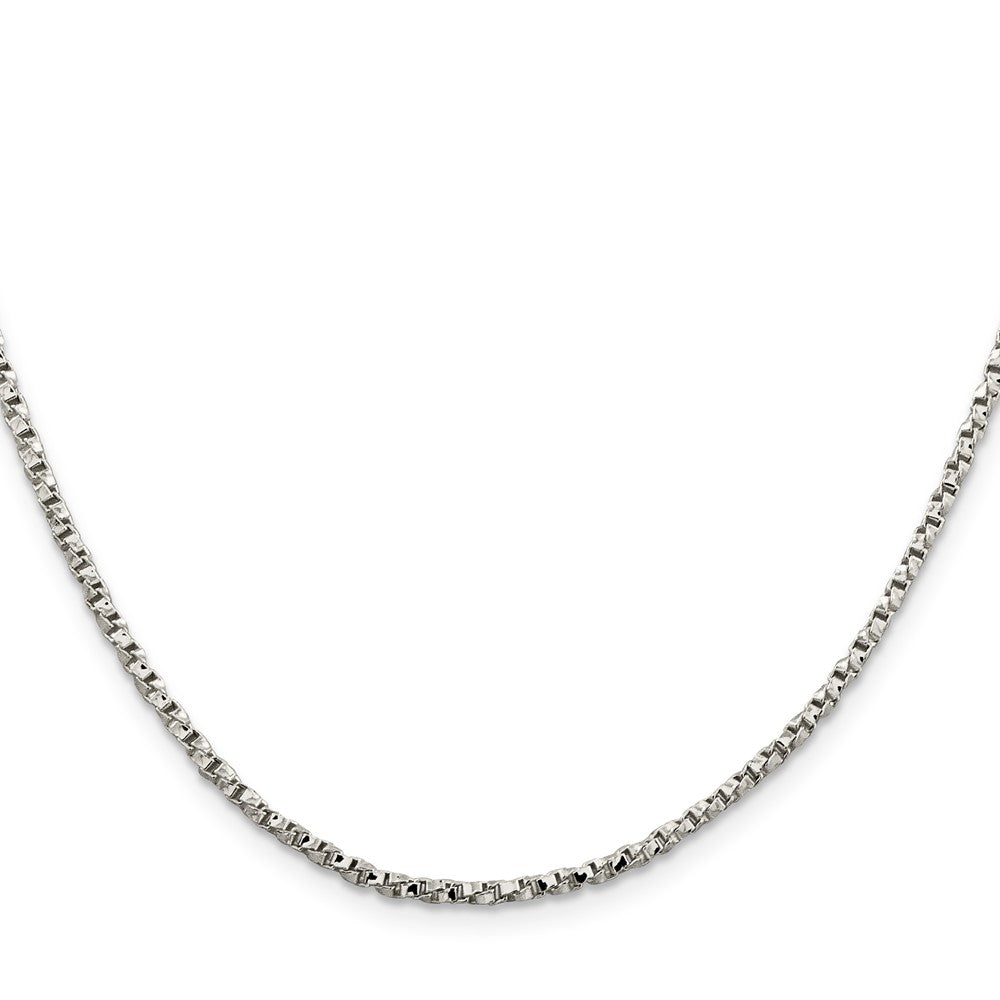 Sterling Silver 2.25mm Twisted Box Chain Necklace