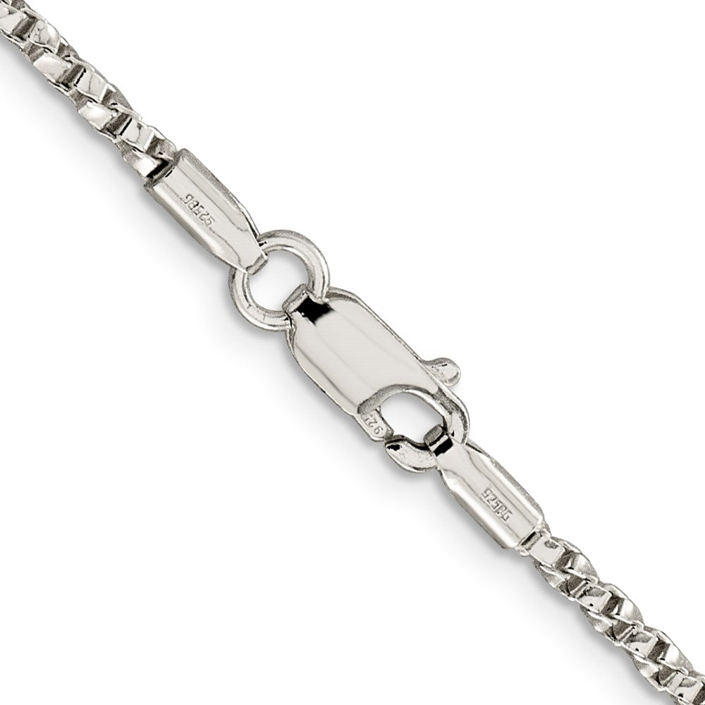 Sterling Silver 2.25mm Twisted Box Chain Necklace