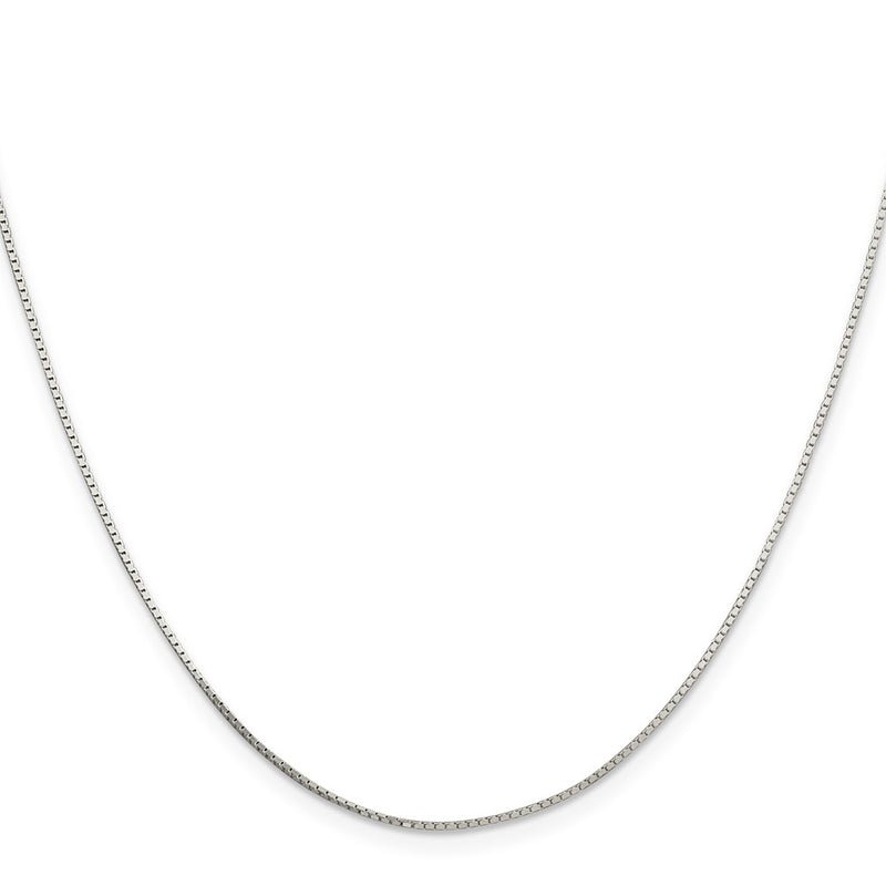 Sterling Silver .7mm Mirror Box Chain W/ Ext. Necklace