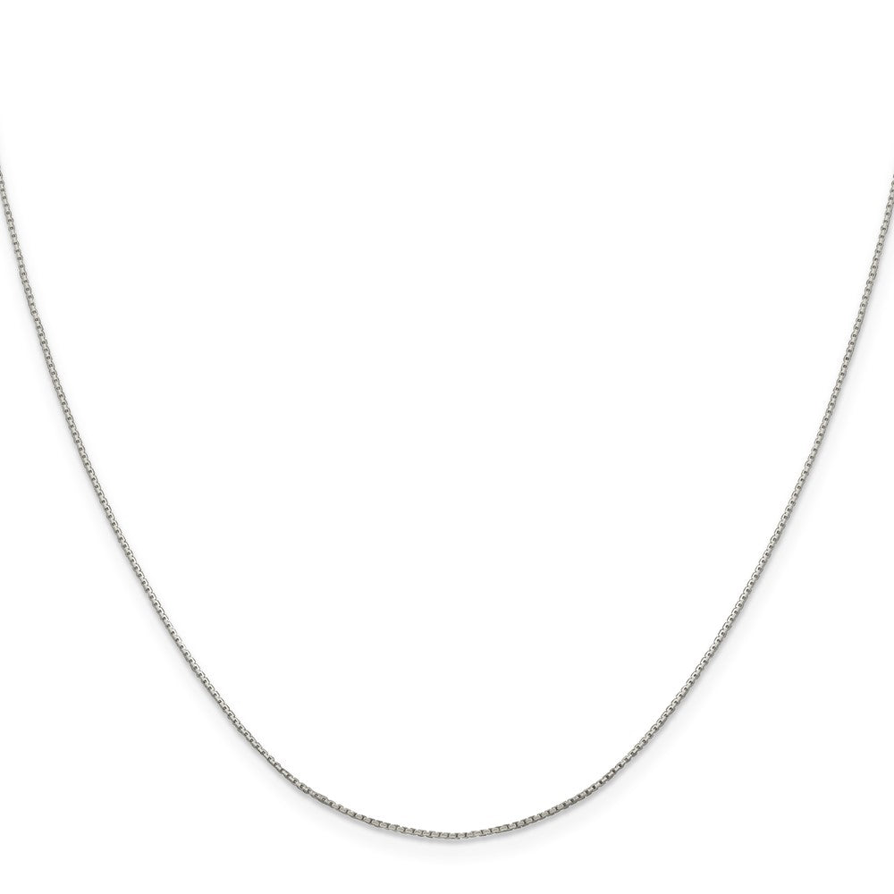 16 Inch Sterling Silver .6mm 8 Sided Diamond-Cut Mirror Box Chain Necklace