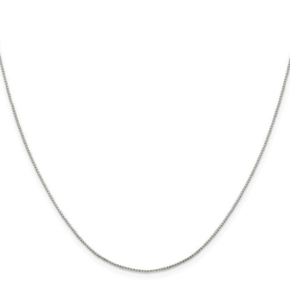 16 Inch Sterling Silver .6mm 8 Sided Diamond-Cut Mirror Box Chain Necklace