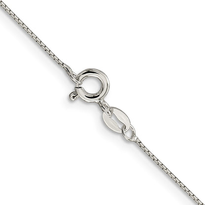 18 Inch Sterling Silver .6mm 8 Sided Diamond-Cut Mirror Box Chain Necklace