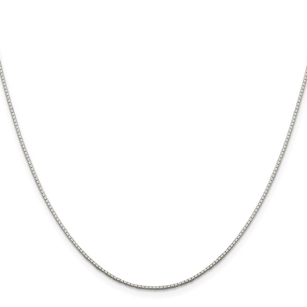 20 Inch Sterling Silver .9mm 8 Sided Diamond-Cut Mirror Box Chain Necklace