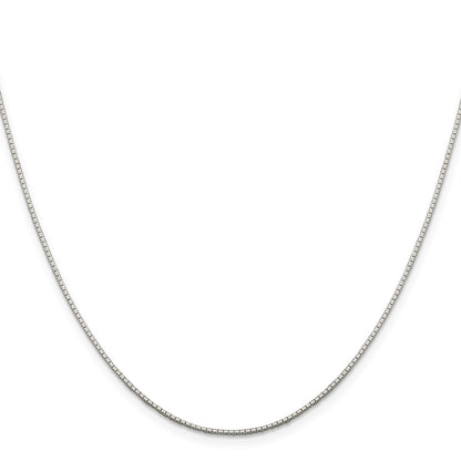 20 Inch Sterling Silver .9mm 8 Sided Diamond-Cut Mirror Box Chain Necklace