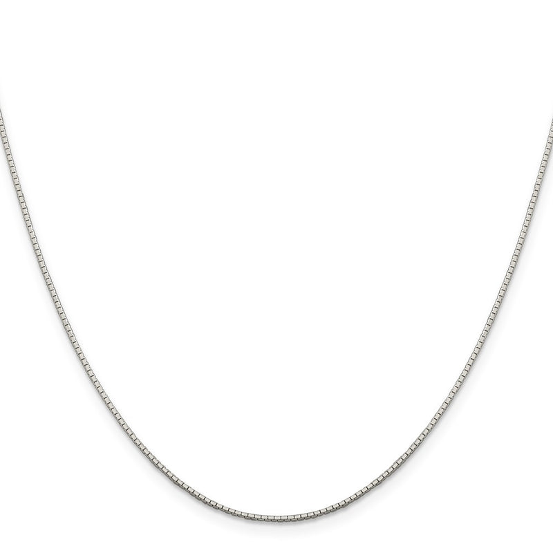 24 Inch Sterling Silver .9mm 8 Sided Diamond-Cut Mirror Box Chain Necklace