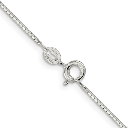 24 Inch Sterling Silver .9mm 8 Sided Diamond-Cut Mirror Box Chain Necklace