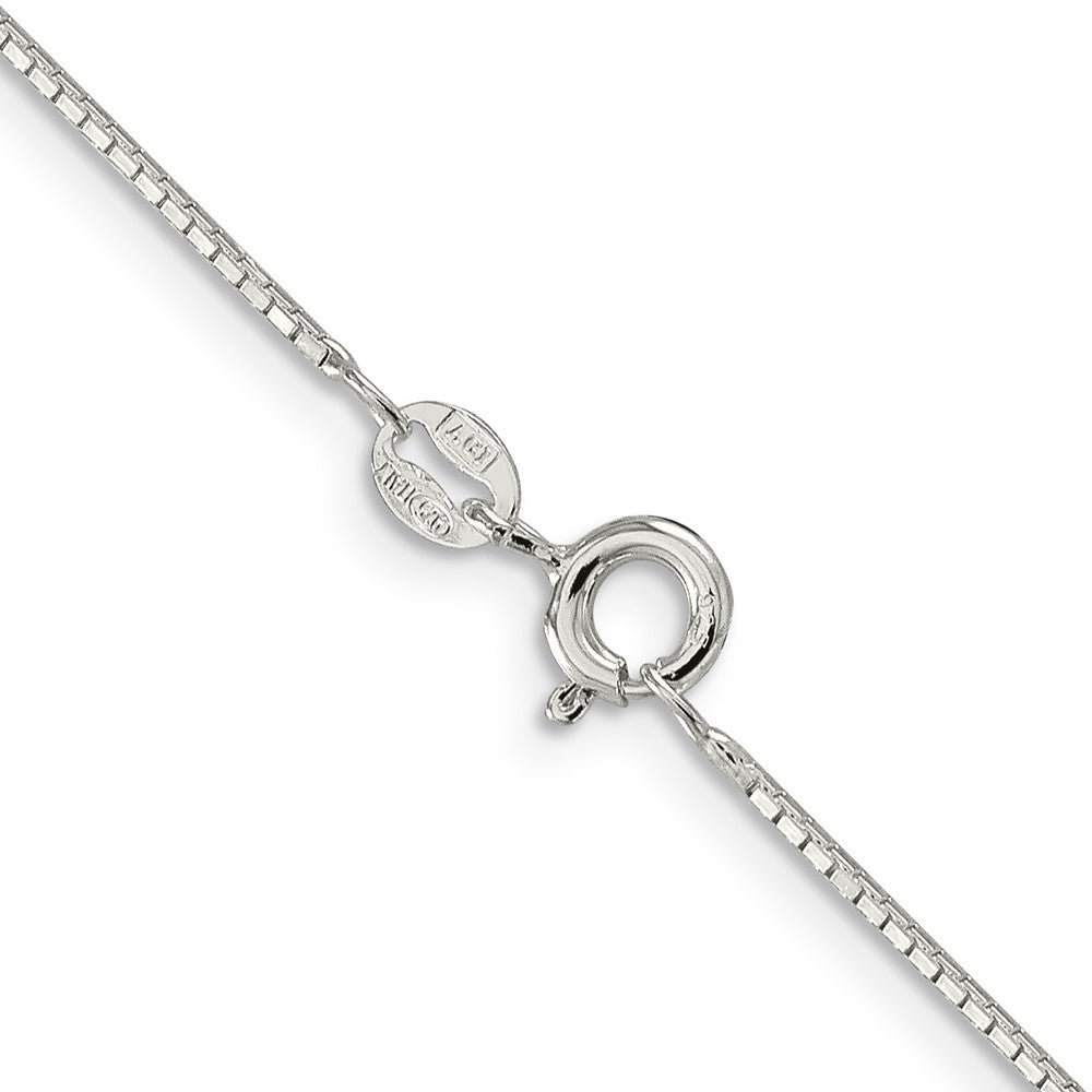 16 Inch Sterling Silver .9mm 8 Sided Diamond-Cut Mirror Box Chain Necklace