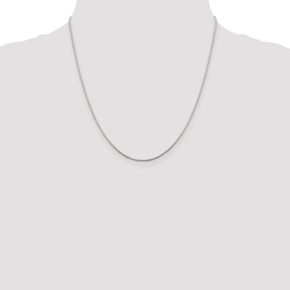 20 Inch Sterling Silver .9mm 8 Sided Diamond-Cut Mirror Box Chain Necklace