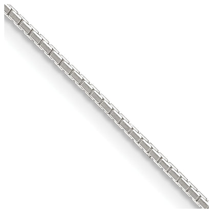 20 Inch Sterling Silver .9mm 8 Sided Diamond-Cut Mirror Box Chain Necklace