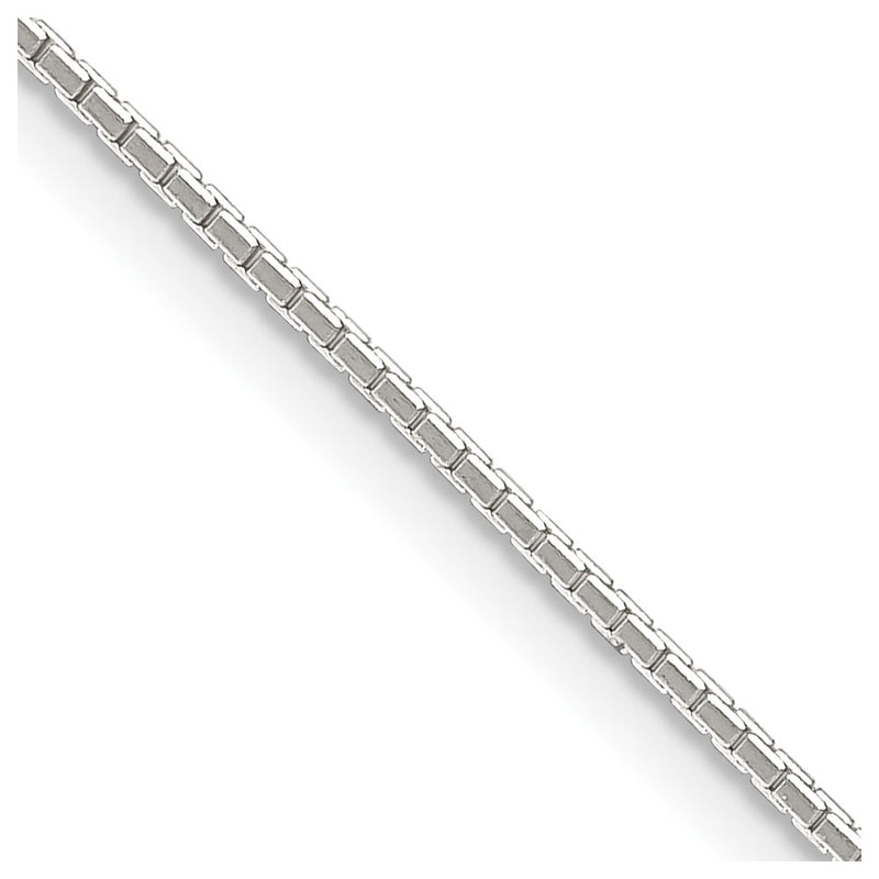 20 Inch Sterling Silver .9mm 8 Sided Diamond-Cut Mirror Box Chain Necklace