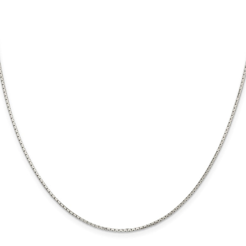 24 Inch Sterling Silver 1.2mm 8 Sided Diamond-Cut Mirror Box Chain Necklace